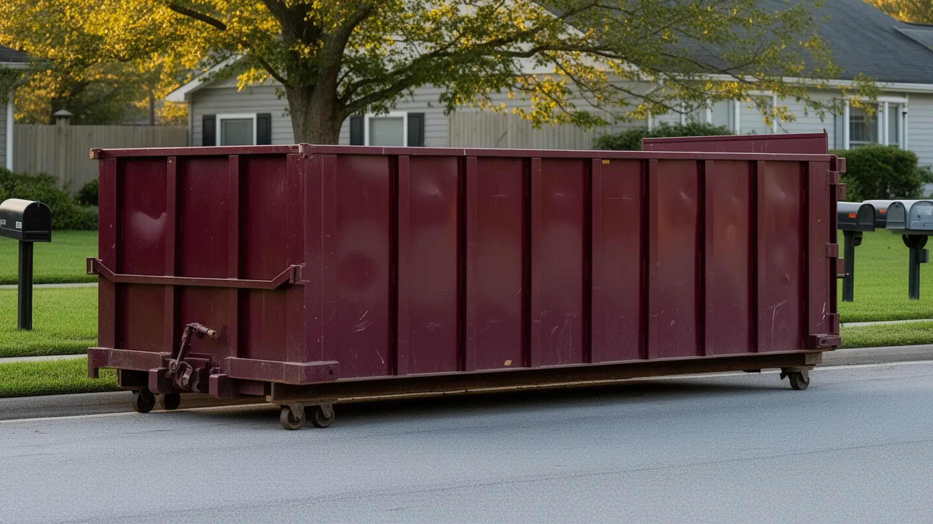 Roll-off dumpster from Augusta Heavy Duty Dumpster Rental in Augusta, ME